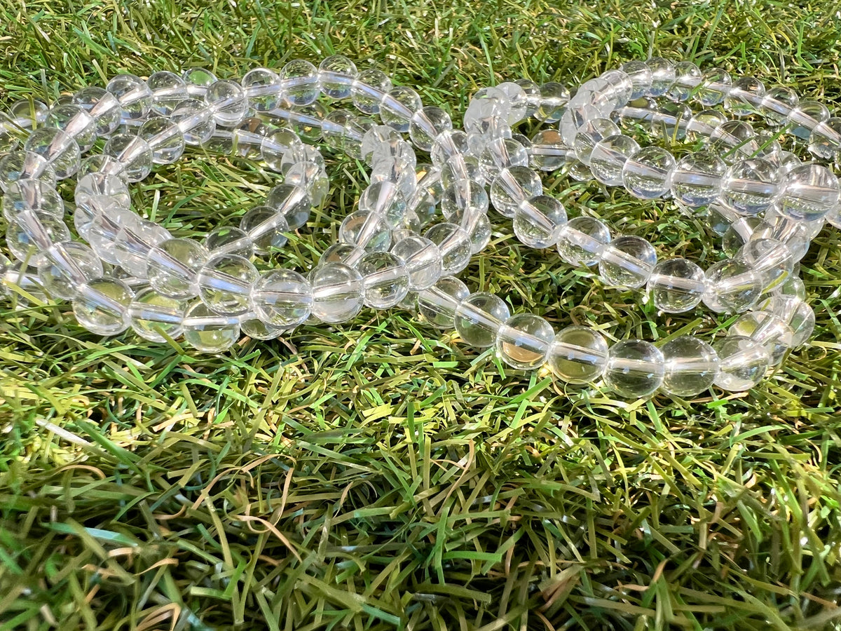 Natural Clear Quartz Bracelet | 8mm - High Clarity | Clarity, Energy Amplification & Harmony by Hu
