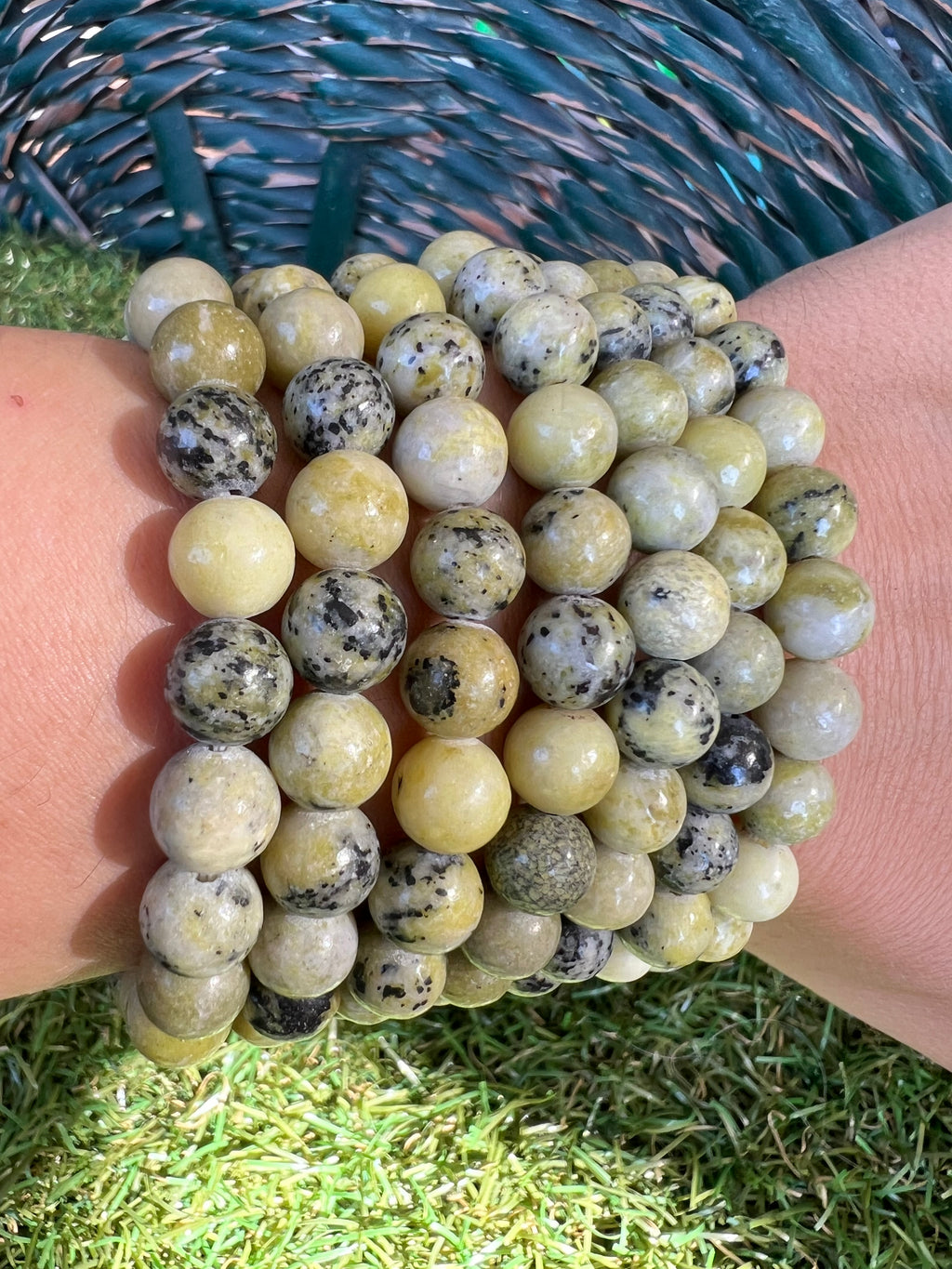 Natural Serpentine 8mm Beaded Bracelet | Protection, Renewal & Kundalini Energy Crystal Bracelet