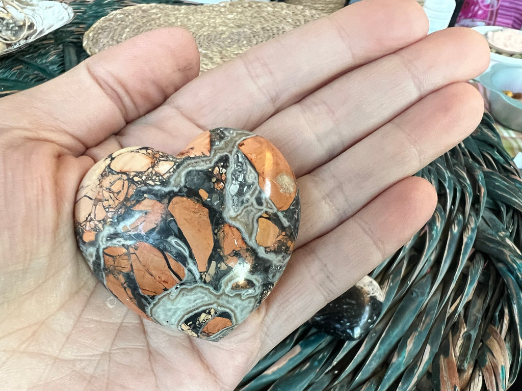 Natural Agate, Jasper & Opal Heart Collection