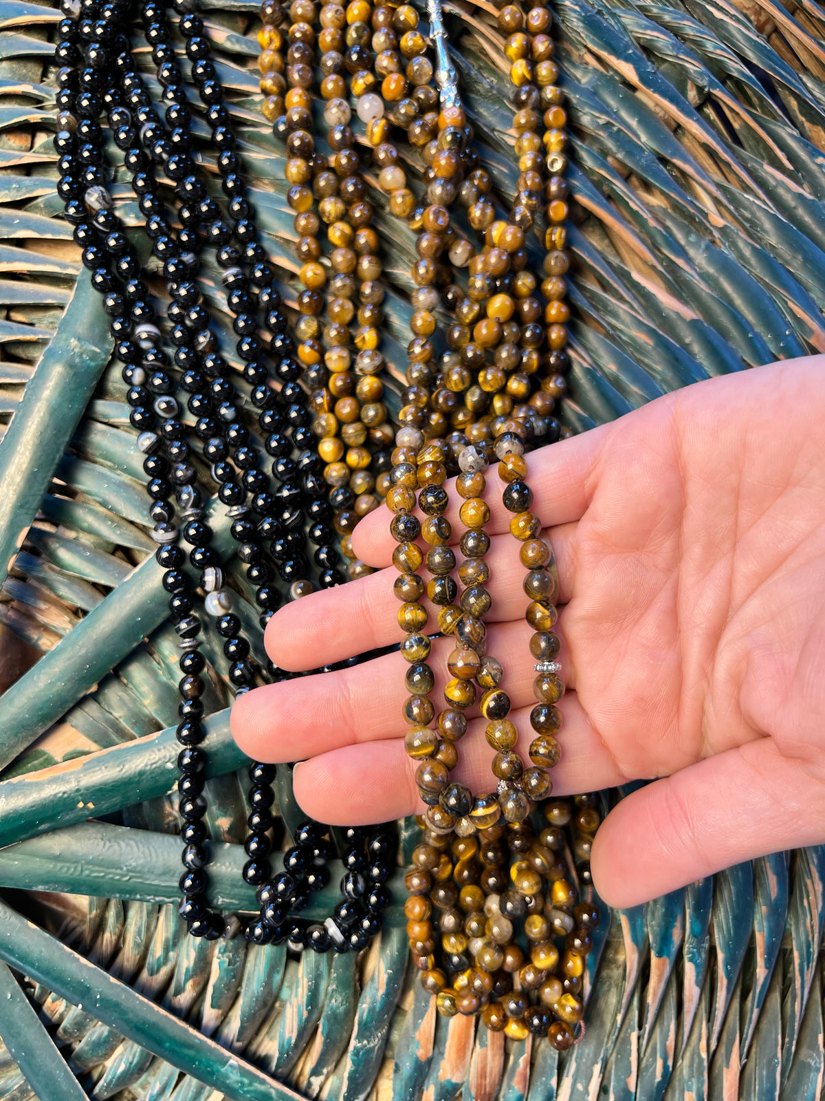 Natural Gemstone Rosary (Misbaha/Tasbih) – Slim Prayer Beads for Protection, Strength & Focus