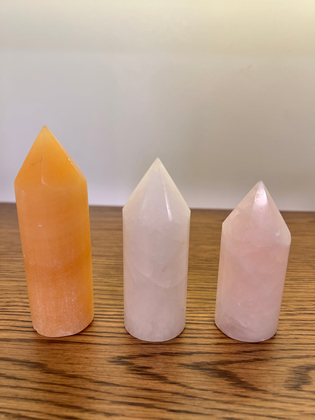 Natural Orange Calcite Cylindrical Tower | Polished Crystal Point