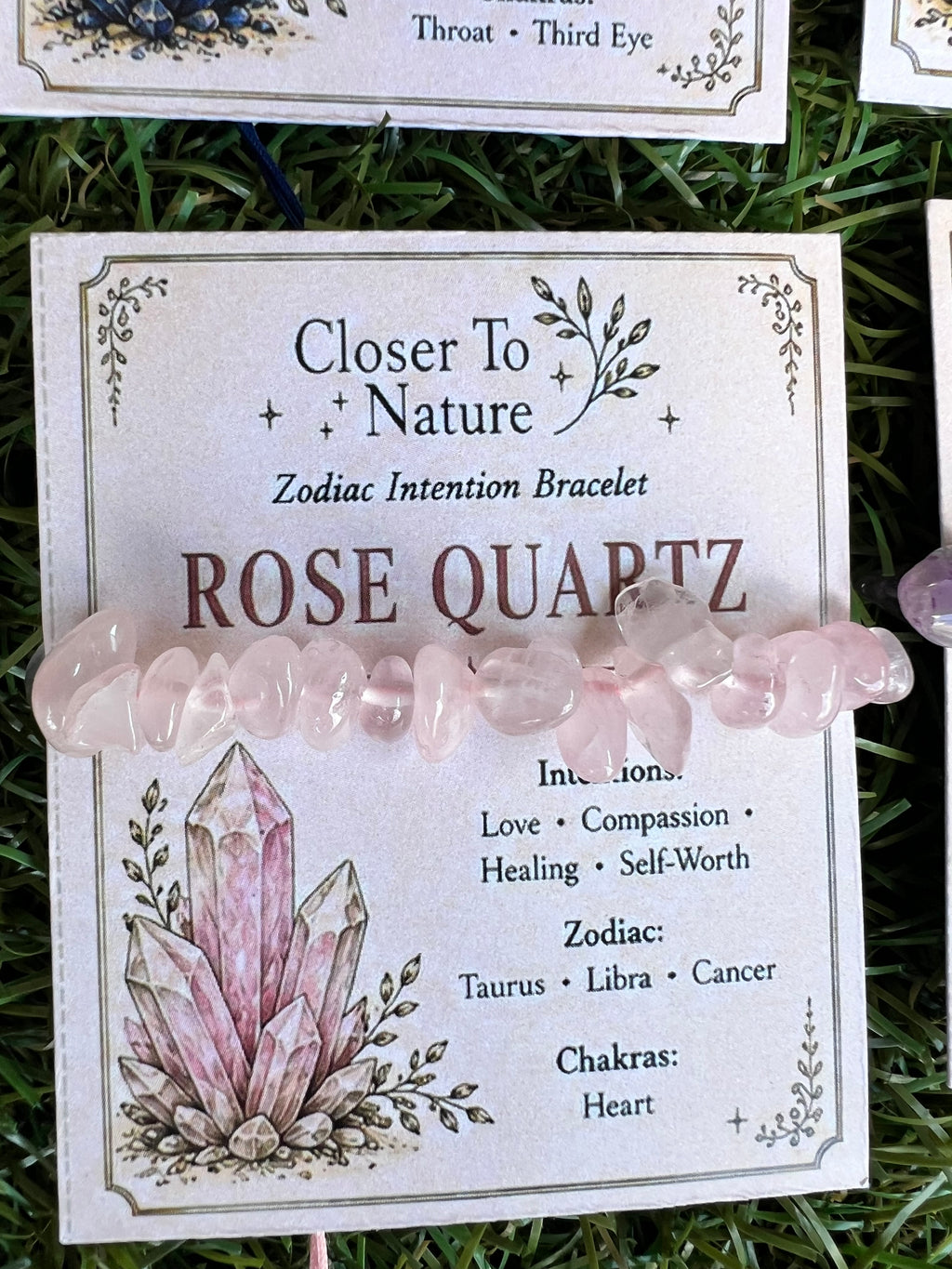 Natural Rose Quartz Zodiac Bracelet – Love, Compassion & Self-Worth | Taurus, Libra & Cancer