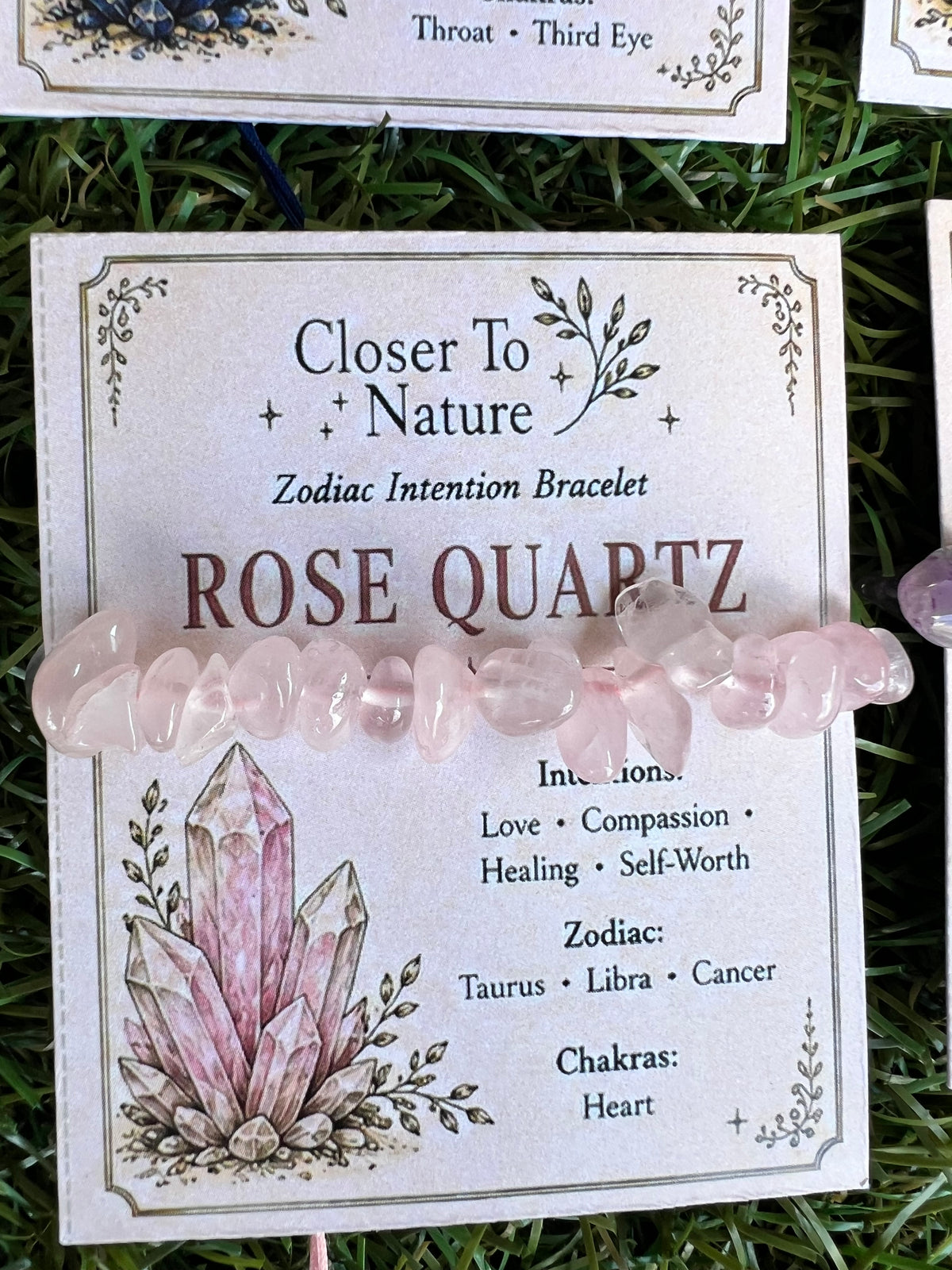 Natural Rose Quartz Zodiac Bracelet – Love, Compassion & Self-Worth | Taurus, Libra & Cancer