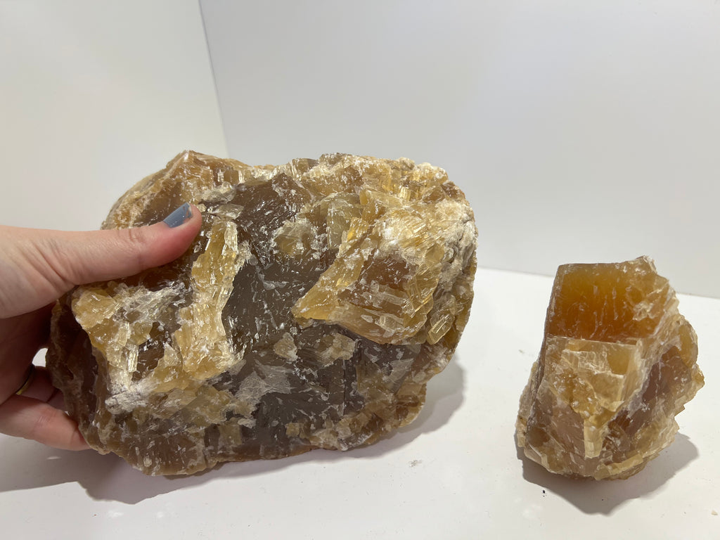 Natural Raw Honey Calcite Standing Display Piece | Confidence & Abundance - Special Price - 3.955 Kg & 429 g