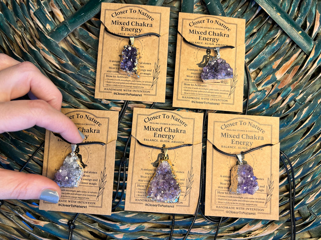 Natural Amethyst Cluster Necklace