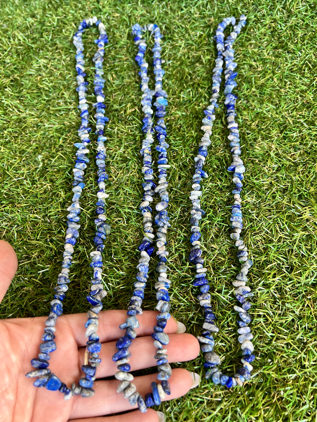 Natural Lapis Lazuli Chip Necklace | Genuine Irregular Gemstone Chips | Wisdom, Truth & Inner Power