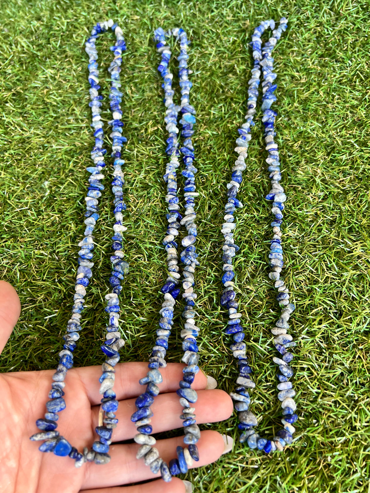 Natural Lapis Lazuli Chip Necklace | Genuine Irregular Gemstone Chips | Wisdom, Truth & Inner Power