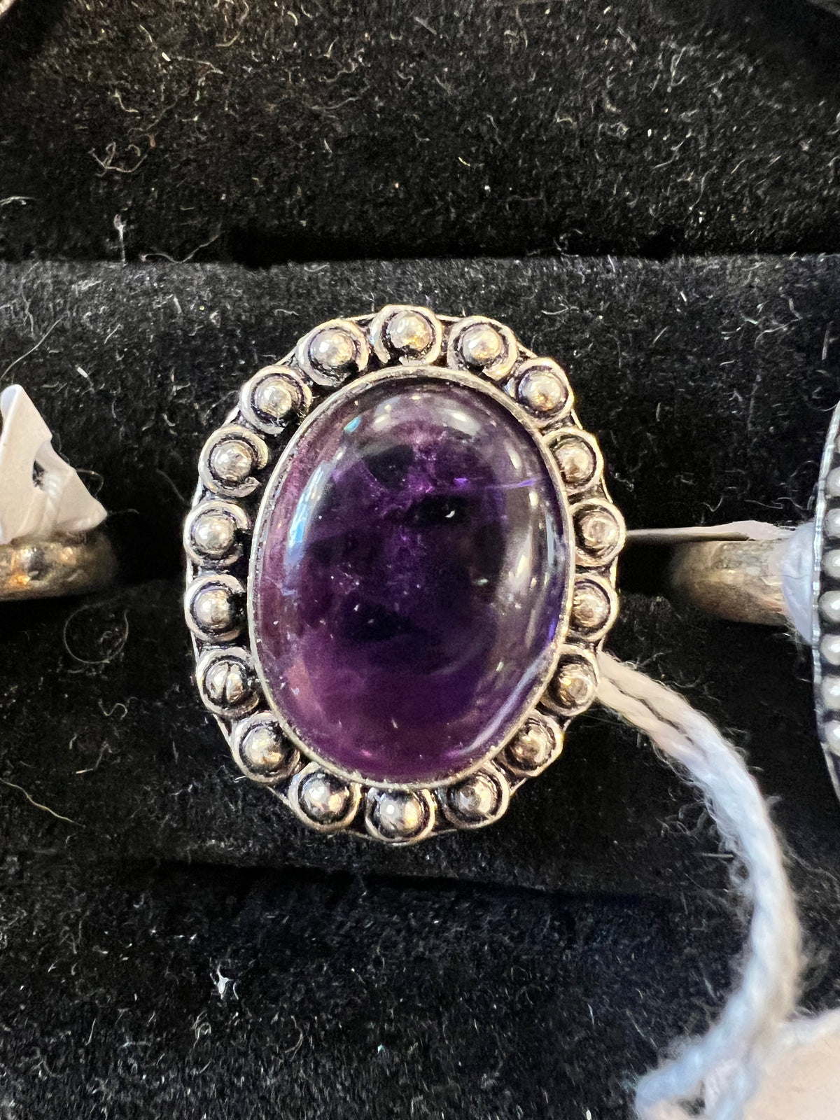 Natural Silver-Plated Statement Crystal Rings Collection “Chunky A”