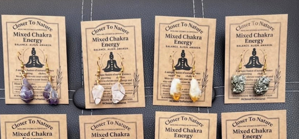 Raw Crystal Drop Earrings Collection