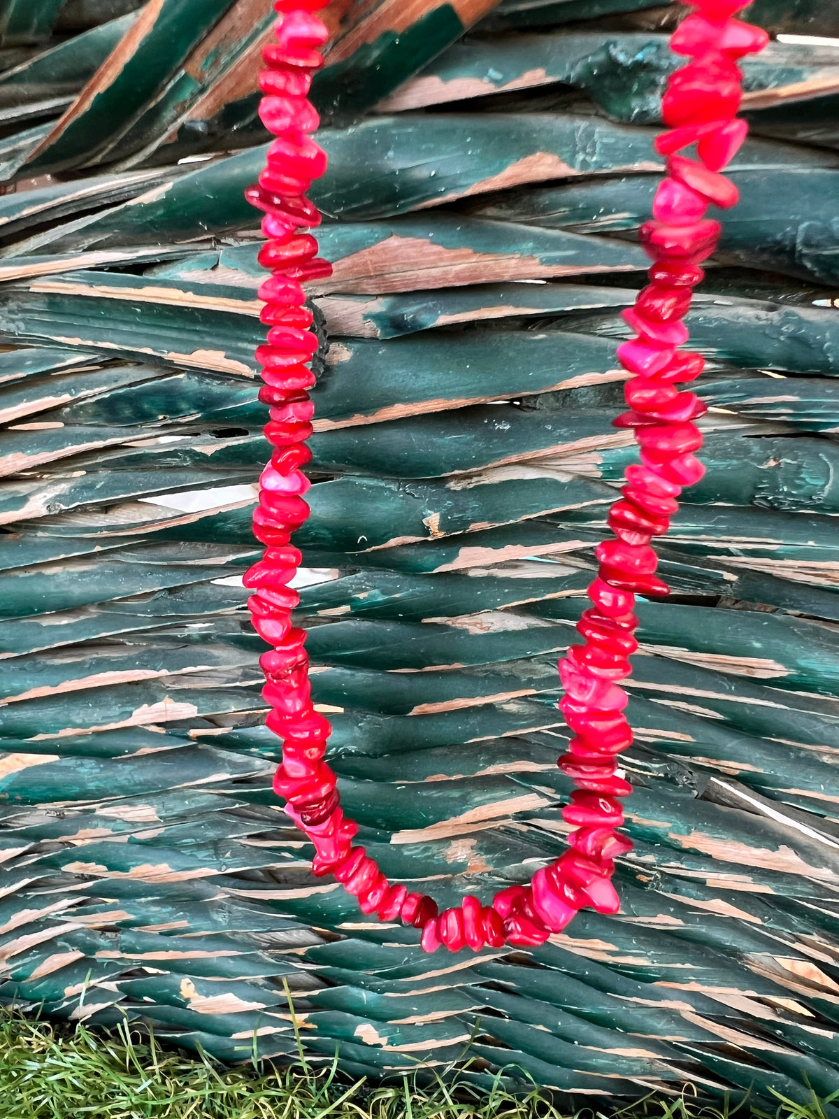 Natural Dyed Shell Chip Necklace | Lightweight Coastal Style Necklace
