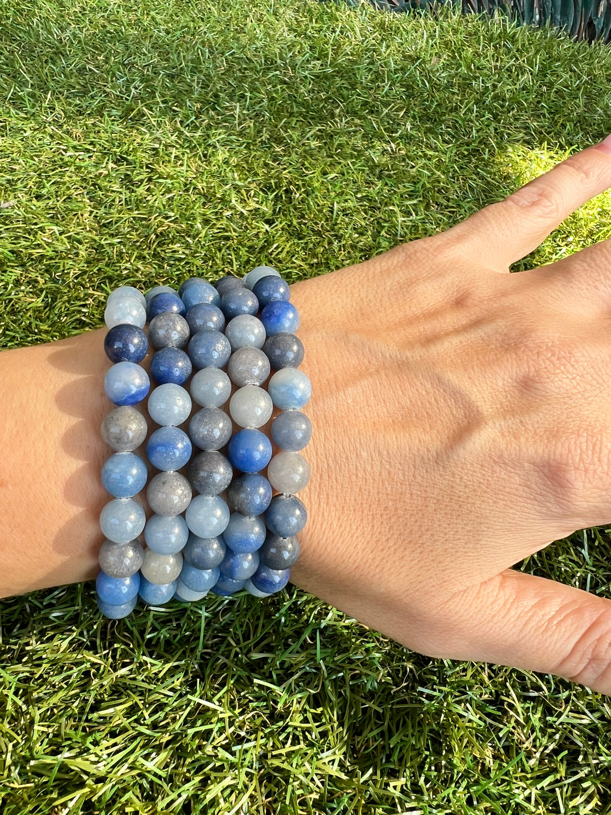 Natural Blue Aventurine 8mm Beaded Bracelet | Confidence, Inner Strength & Mental Clarity Crystal Bracelet