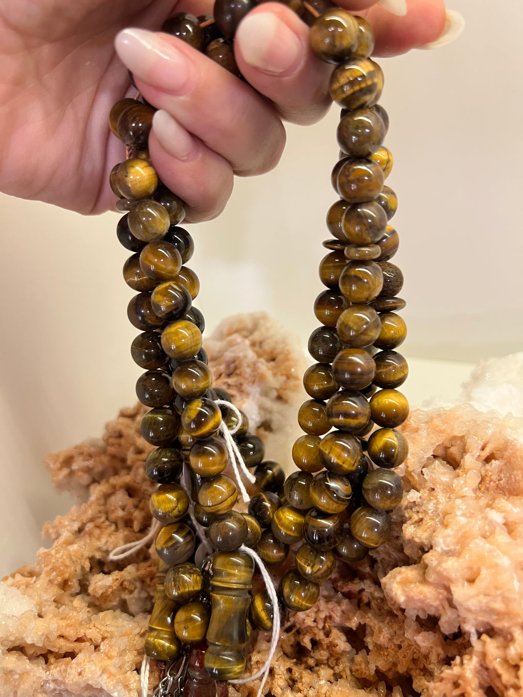 Natural Gemstone Rosary (Misbaha/Tasbih) – Prayer Beads for Peace, Protection & Mindfulness