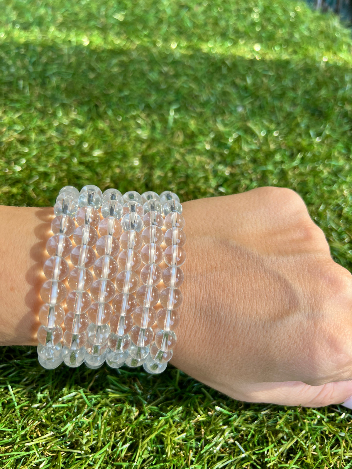 Natural Clear Quartz Bracelet | 8mm - High Clarity | Clarity, Energy Amplification & Harmony by Hu