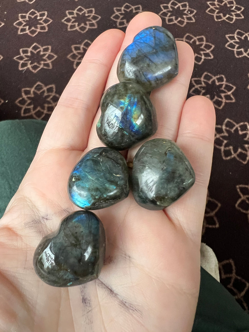 Natural Labradorite Heart