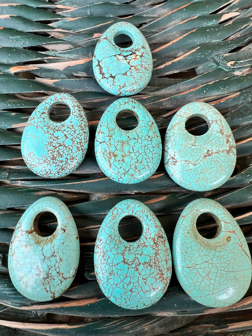 Natural Afghan Turquoise Pendant Necklace – Adjustable Cord