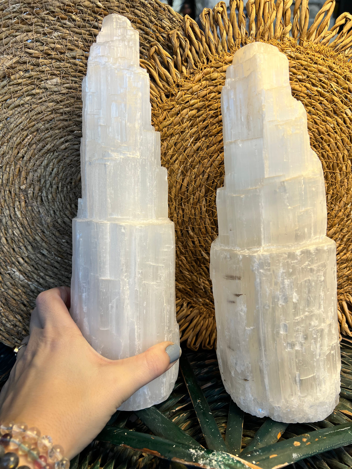Natural Selenite Tower Lamp – Cleansing & Peace ~ 3 KG