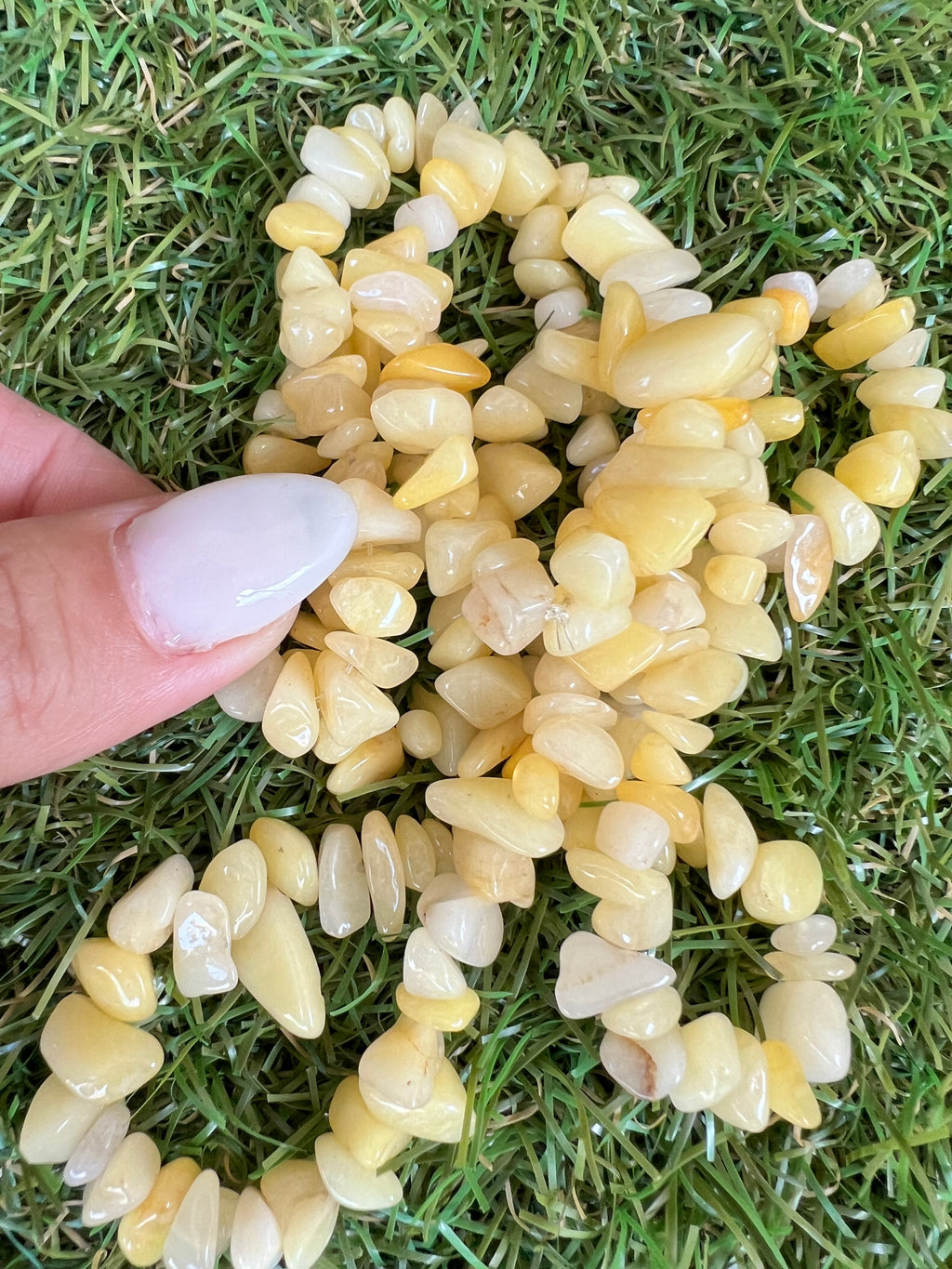 Natural Yellow Aventurine Chip Necklace | Genuine Irregular Gemstone Chips | Confidence, Joy & Prosperity
