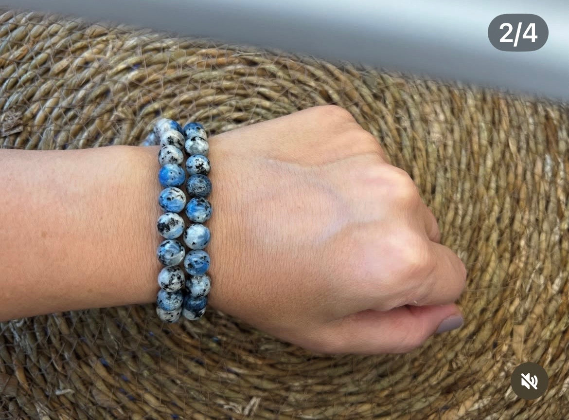 Natural K2 Jasper Intuition & Higher Awareness Bracelet – 8mm Genuine Elastic Beaded Bracelet
