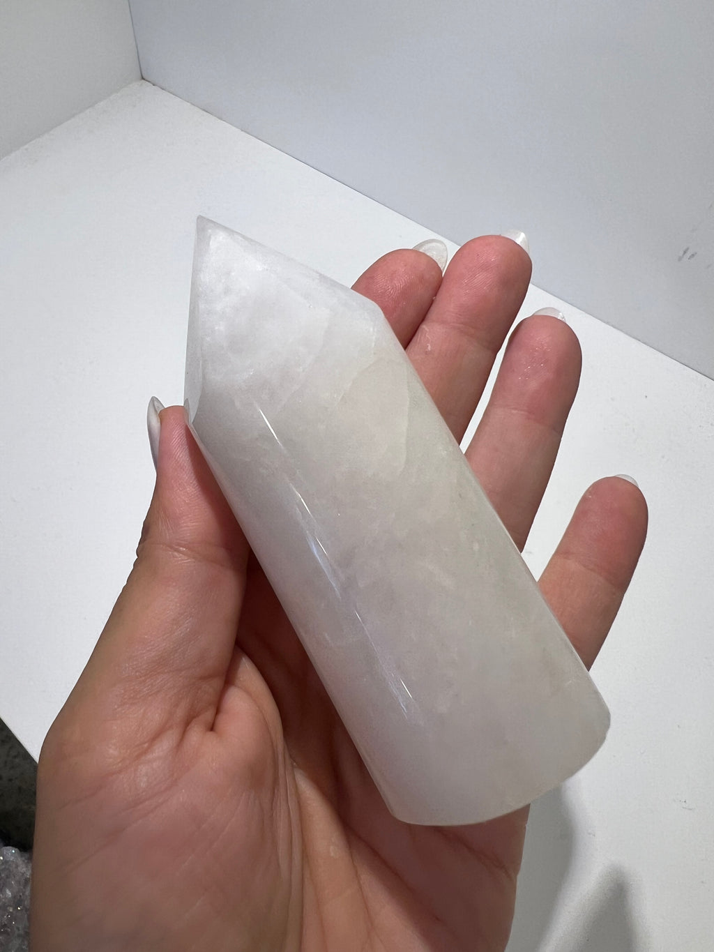 Natural Milky Quartz Cylindrical Tower | Clarity & Harmony Crystal Point