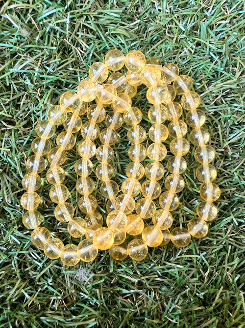 Citrine Bracelet Classic Grade – 8 mm Genuine Crystal Beads | Abundance & Prosperity