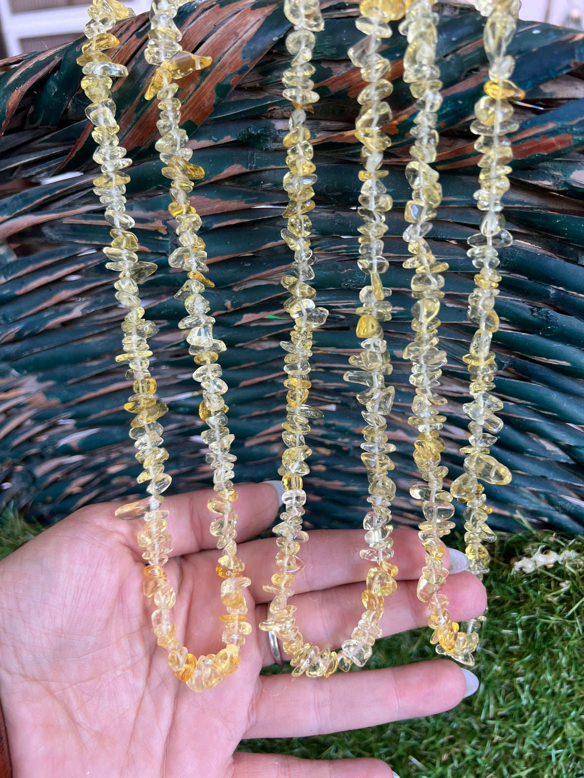 Natural Citrine Chip Necklace | Genuine Irregular Gemstone Chips | Abundance, Success & Positive Energy
