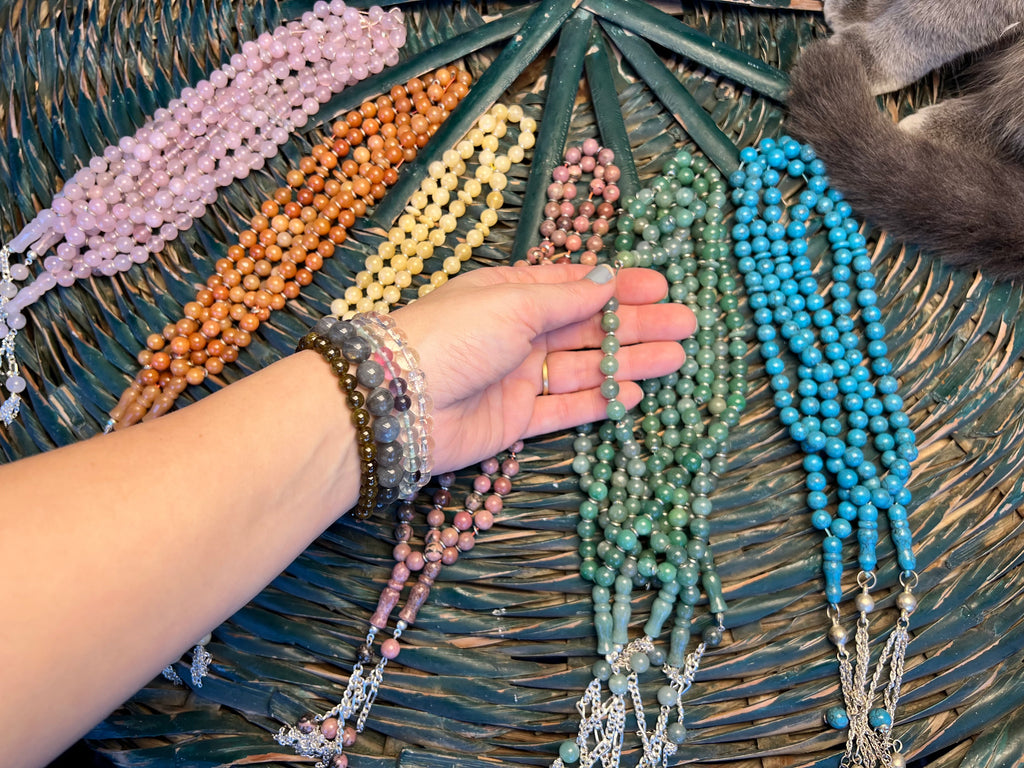 Natural Gemstone Rosary (Misbaha/Tasbih) – 8 mm Prayer Beads for Peace, Love & Mindfulness