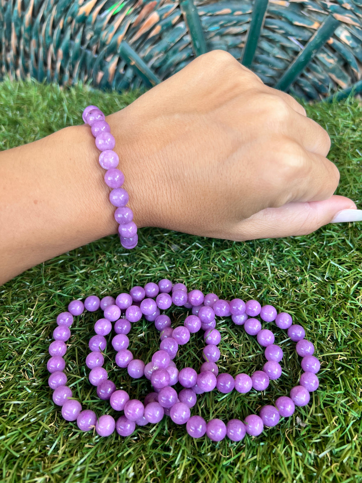 Natural Lepidolite Bracelet – Calm, Emotional Balance & Peace | 8mm
