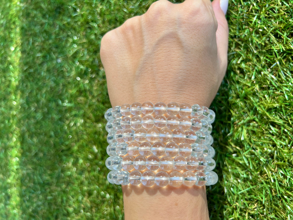 Natural Clear Quartz Bracelet | 8mm - High Clarity | Clarity, Energy Amplification & Harmony by Hu