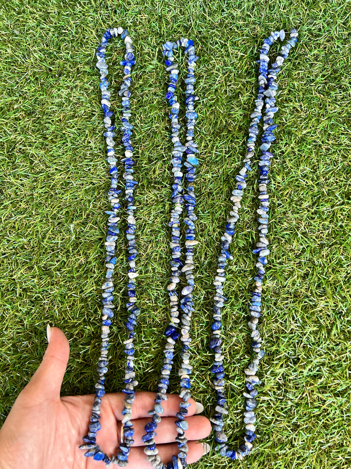 Natural Lapis Lazuli Chip Necklace | Genuine Irregular Gemstone Chips | Wisdom, Truth & Inner Power