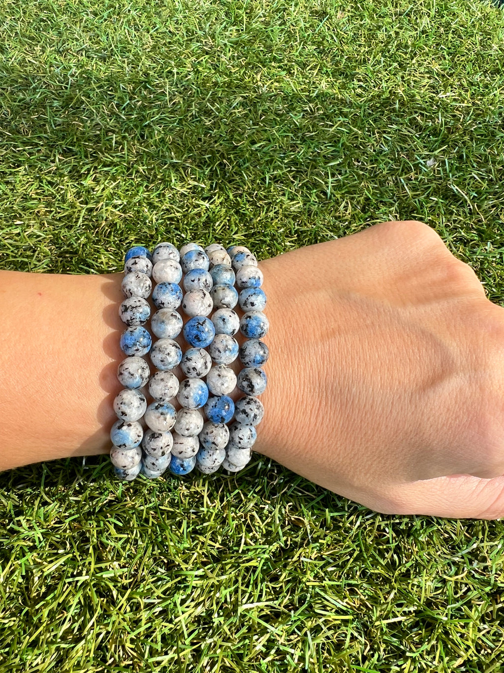 Natural K2 Jasper Intuition & Higher Awareness Bracelet – 8mm Genuine Elastic Beaded Bracelet