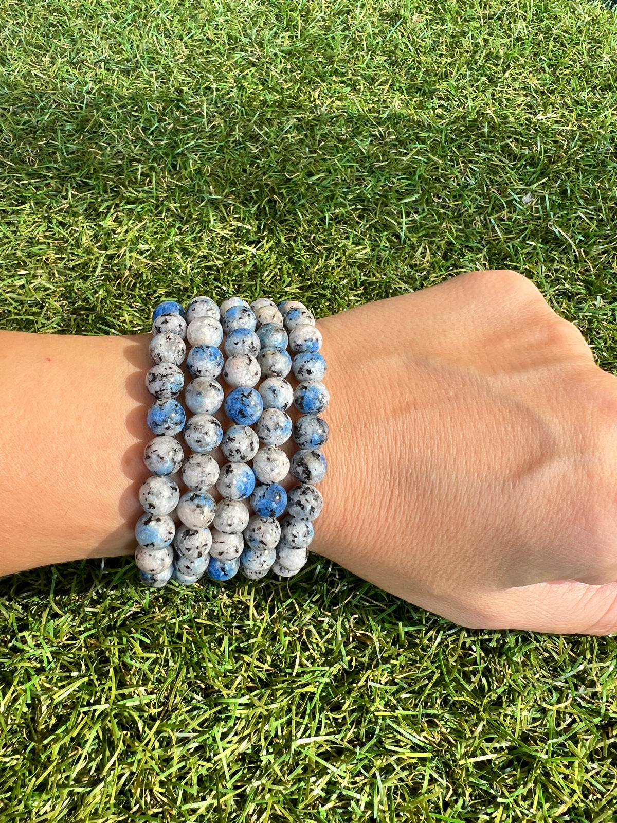 Natural K2 Jasper Intuition & Higher Awareness Bracelet – 8mm Genuine Elastic Beaded Bracelet