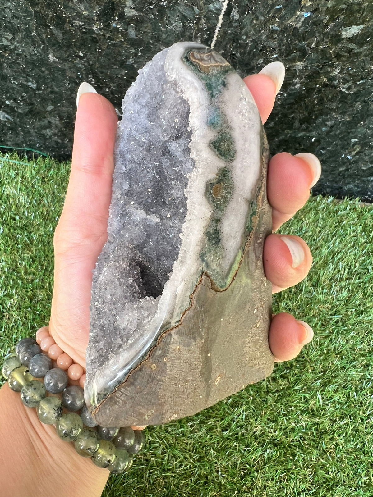 Natural Amethyst Druzy Freeform – Polished Standing Crystal | 554 g