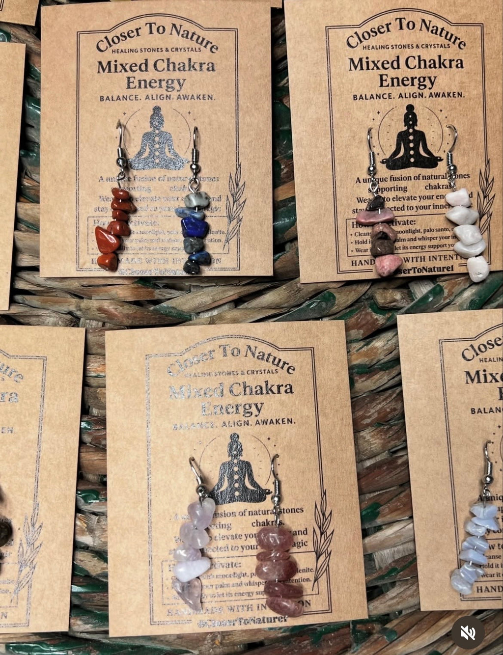 Natural Crystal Chip Earrings Collection