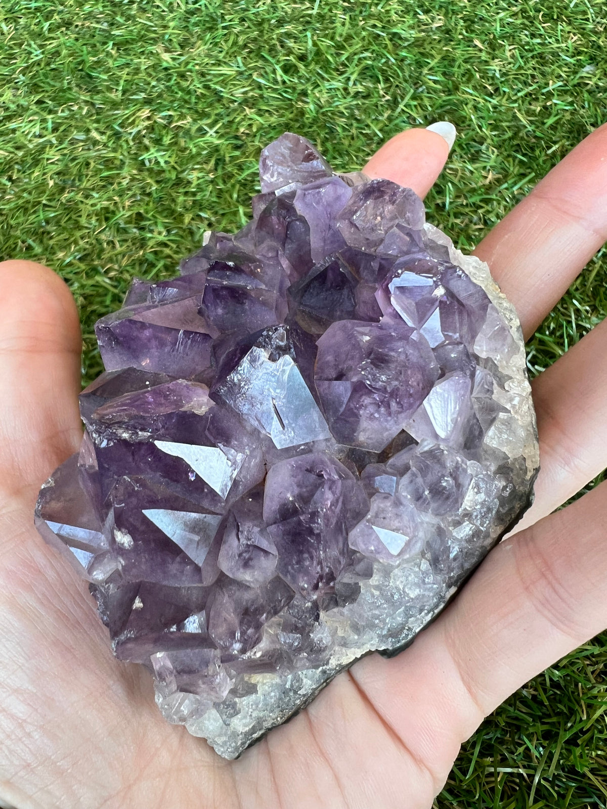 Natural Deep Purple Amethyst Cluster – 379 g | Calm, Protection & Intuition