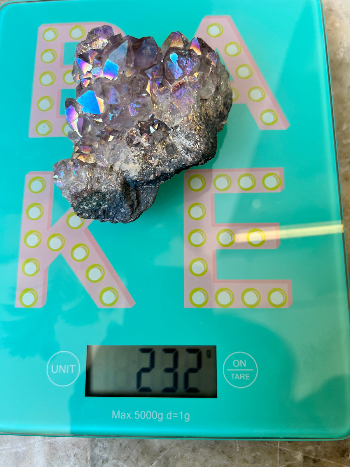 Natural Angel Aura Amethyst Cluster – 232 g