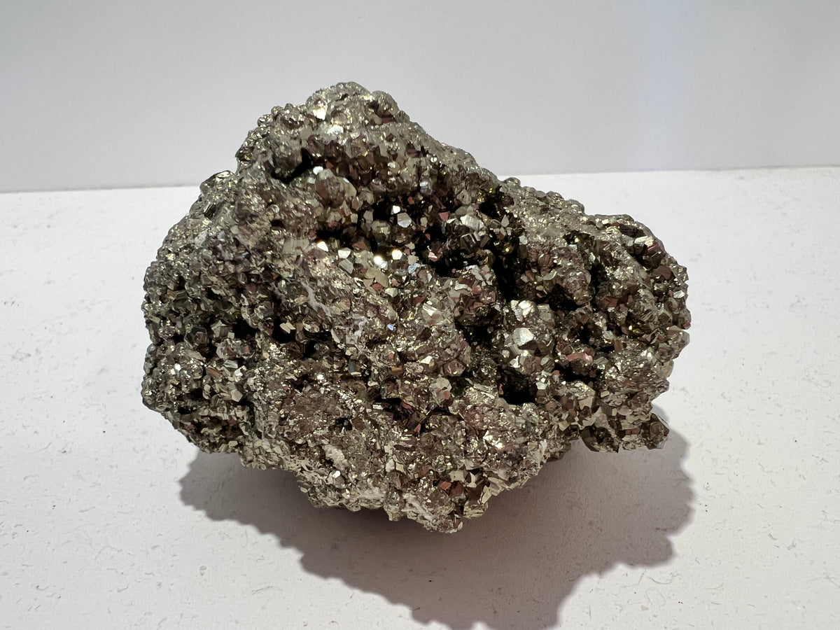 Natural Large Pyrite Crystal Clusters | Fool’s Gold Mineral Specimen - 537 Grams