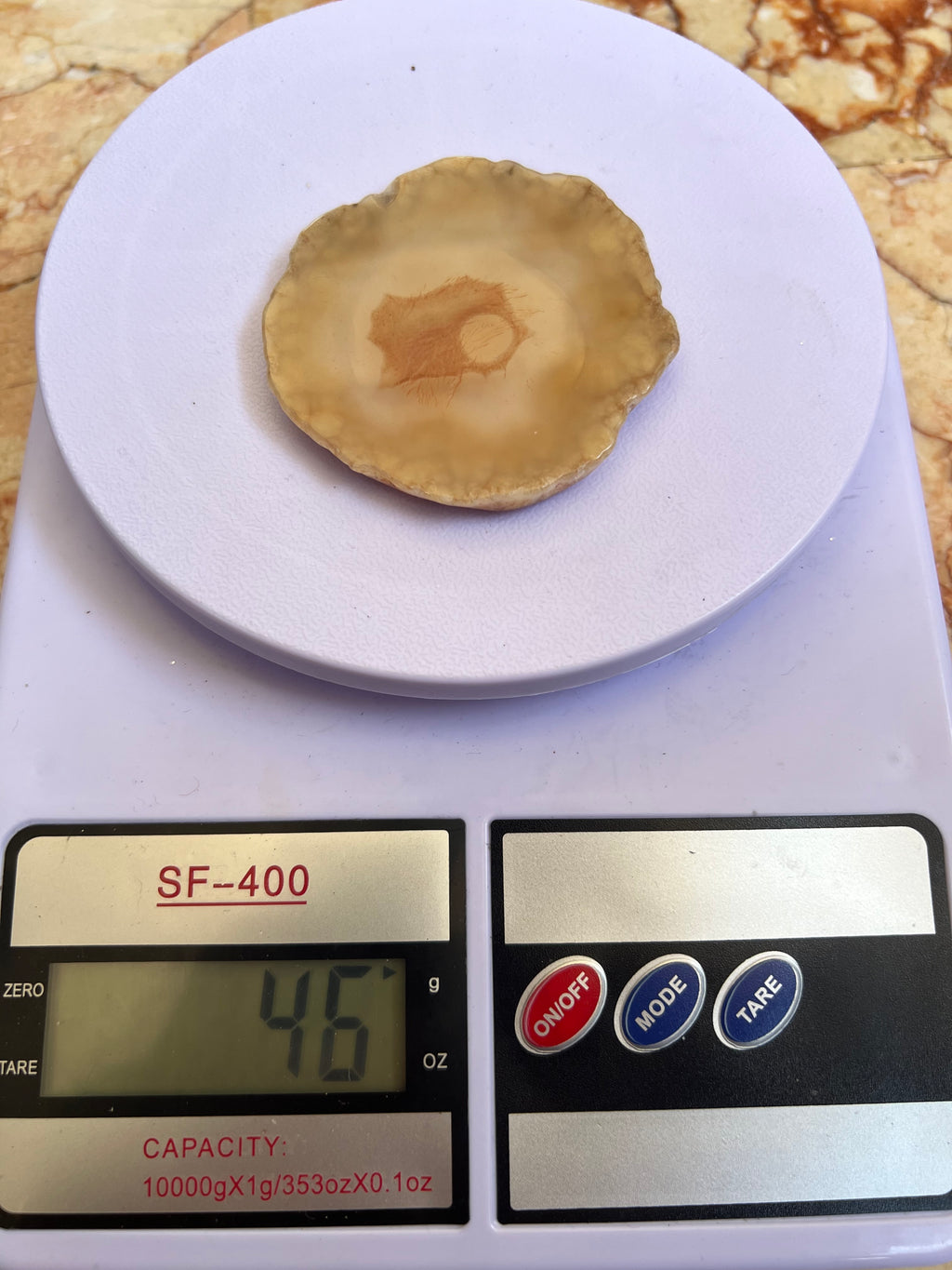 Natural Agate Eye Slice – Protection, Intuition & Grounding | 46g