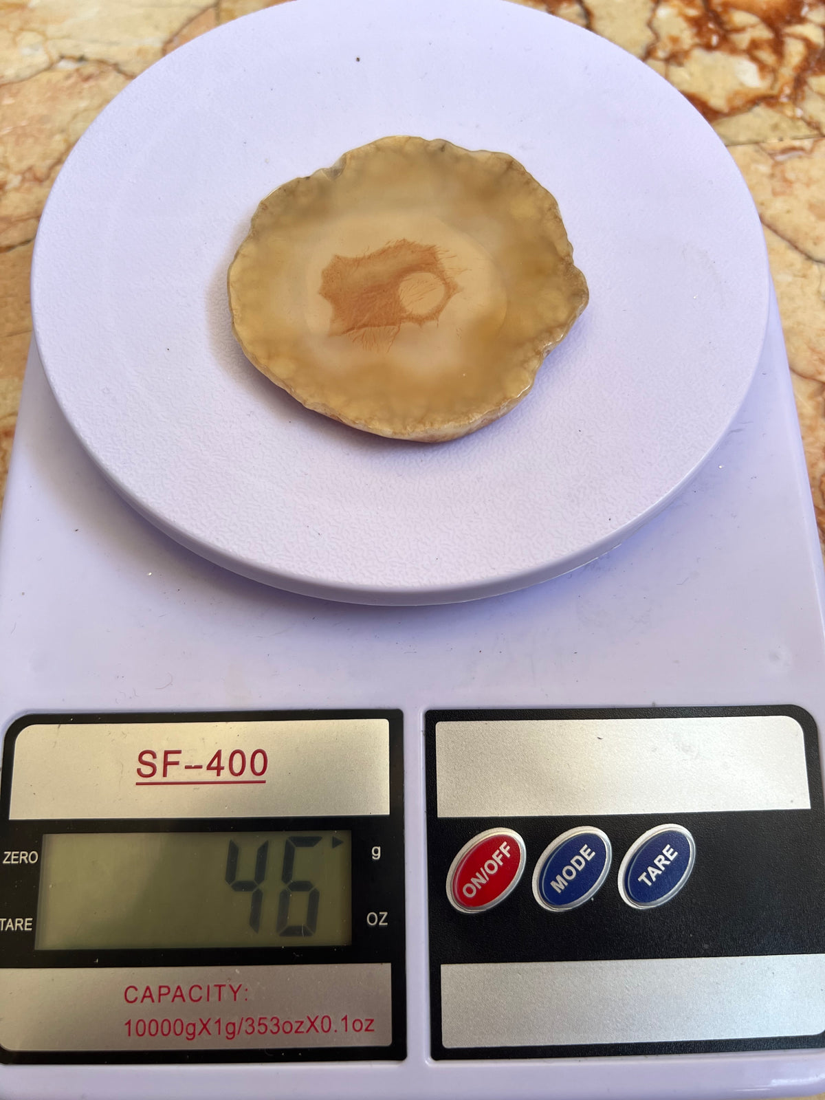 Natural Agate Eye Slice – Protection, Intuition & Grounding | 46g