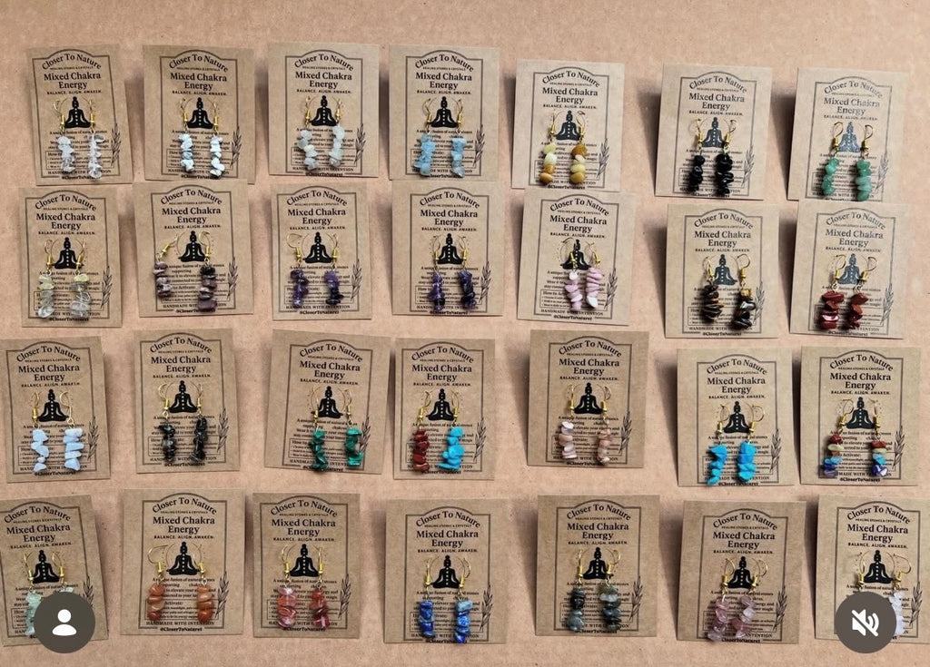 Natural Crystal Chip Earrings Collection
