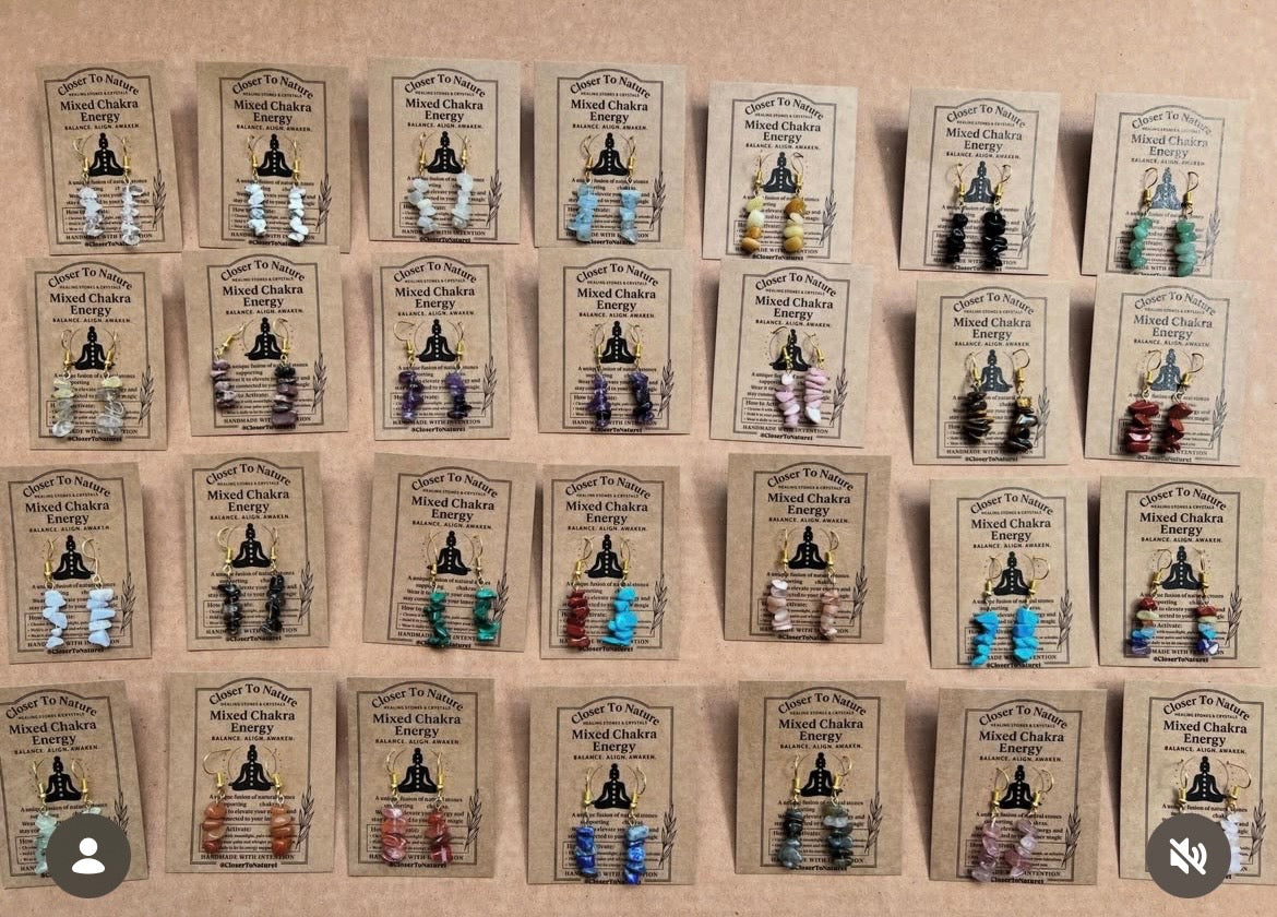 Natural Crystal Chip Earrings Collection