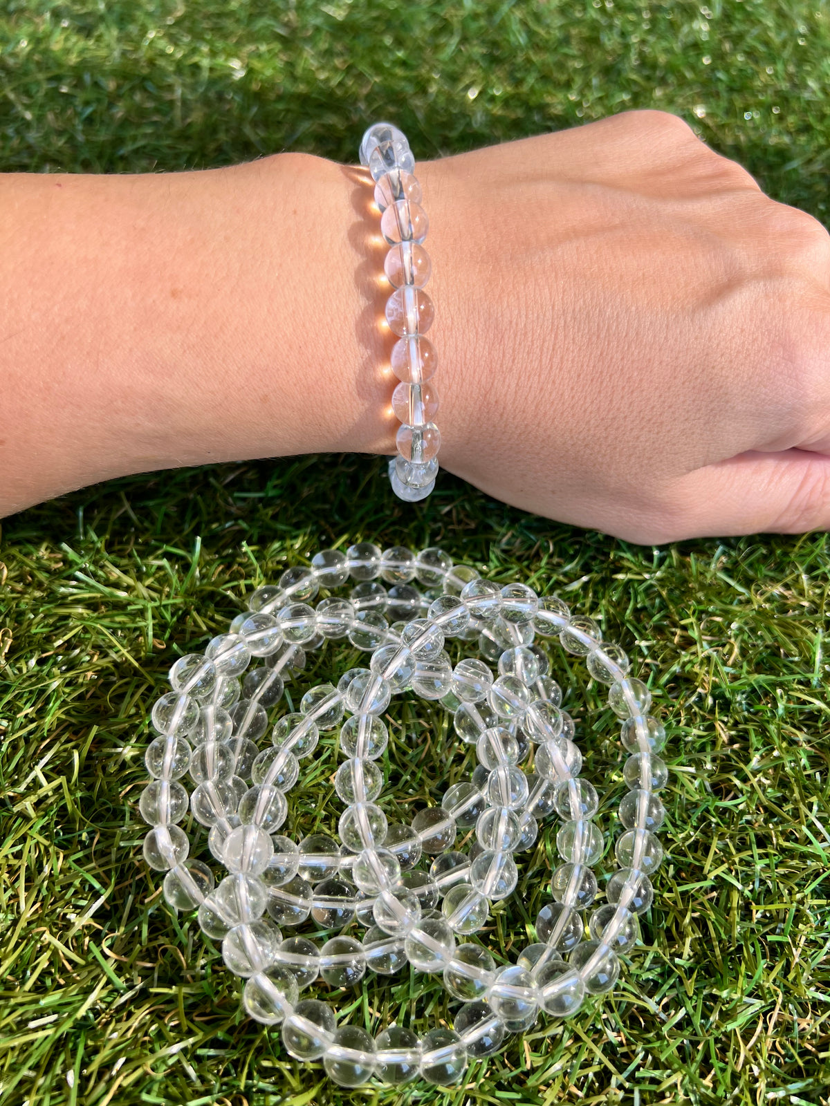 Natural Clear Quartz Bracelet | 8mm - High Clarity | Clarity, Energy Amplification & Harmony by Hu