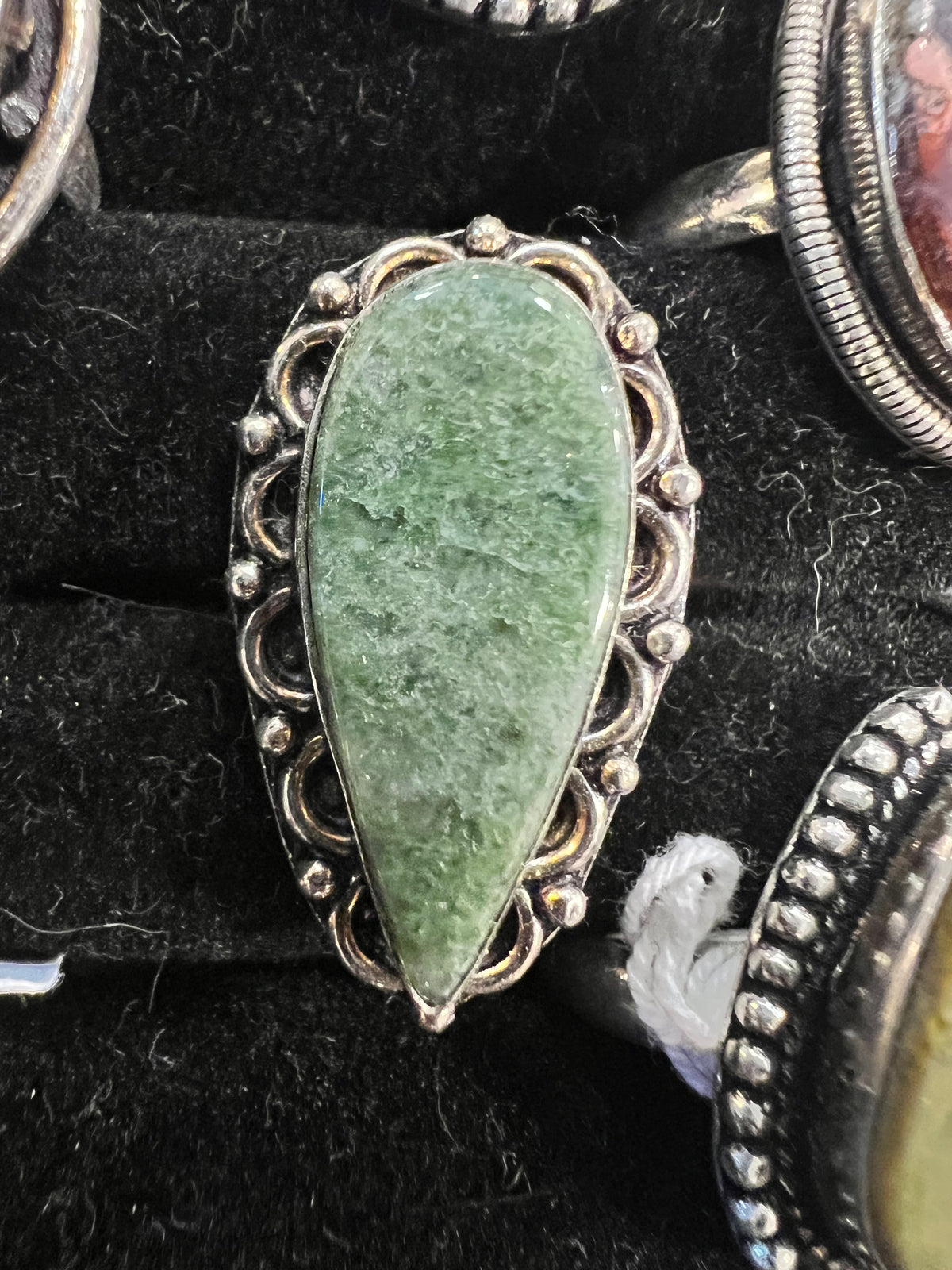 Natural Silver-Plated Statement Crystal Rings Collection “Chunky A”