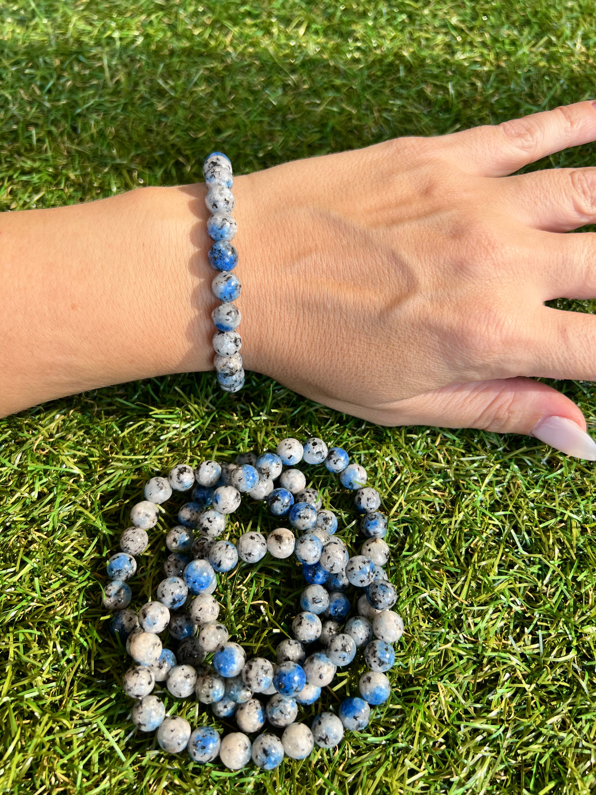 Natural K2 Jasper Intuition & Higher Awareness Bracelet – 8mm Genuine Elastic Beaded Bracelet