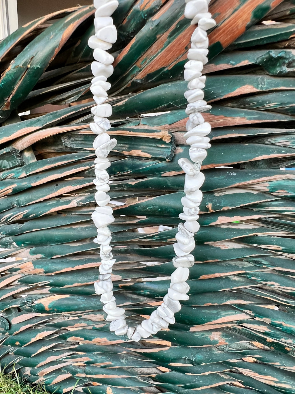 Natural Howlite Chip Necklace | Genuine Irregular Gemstone Chips | Calm, Patience & Emotional Balance