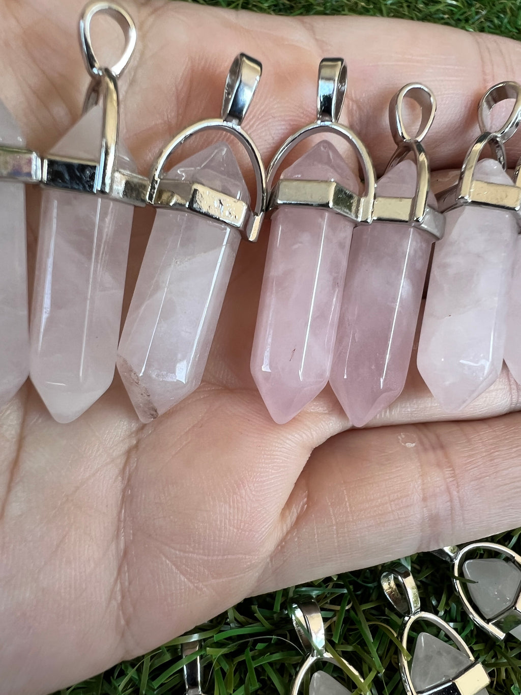 Natural Rose Quartz Hexagonal Point Pendant Necklace | Love, Self-Love & Emotional Healing