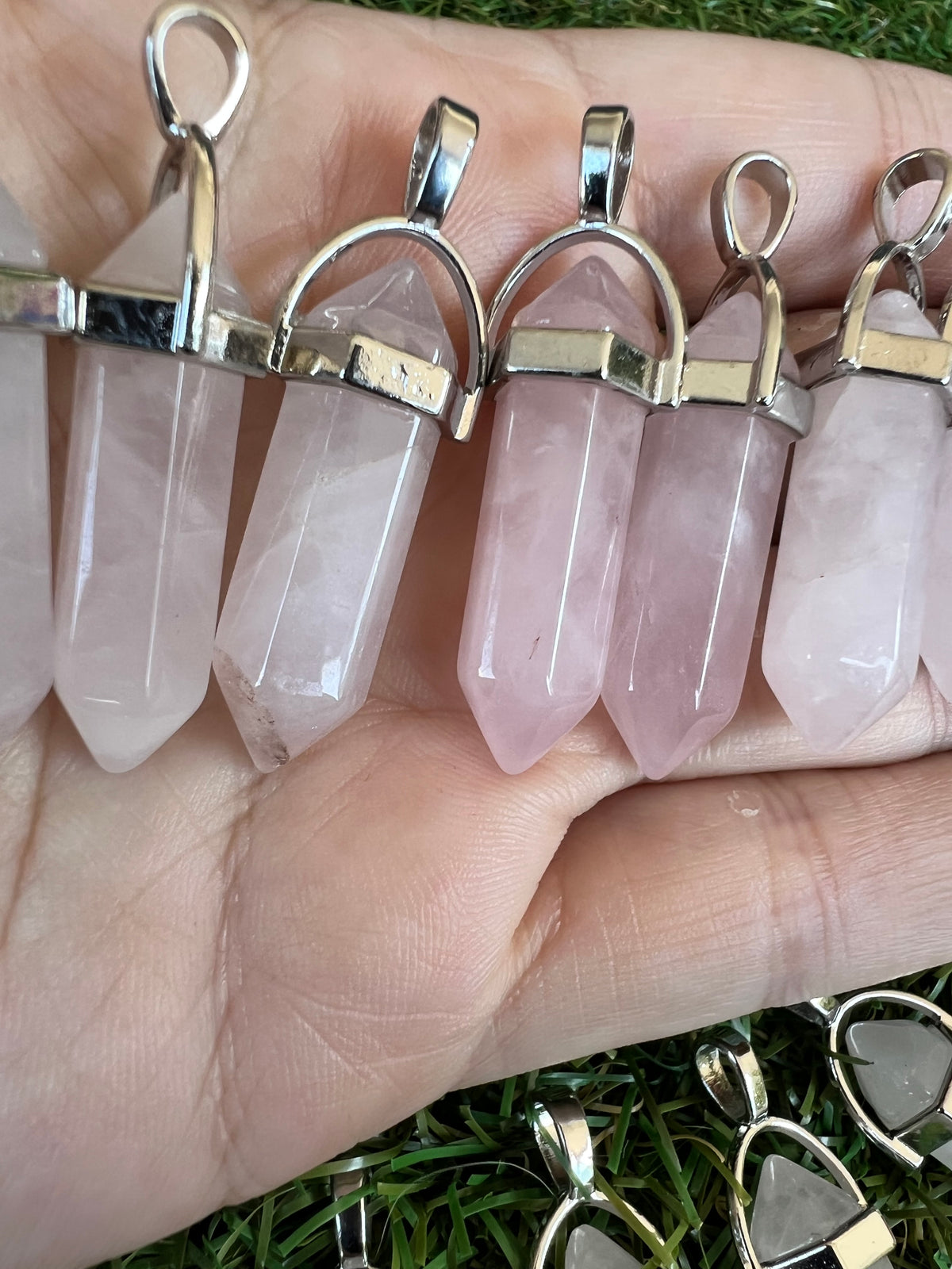 Natural Rose Quartz Hexagonal Point Pendant Necklace | Love, Self-Love & Emotional Healing