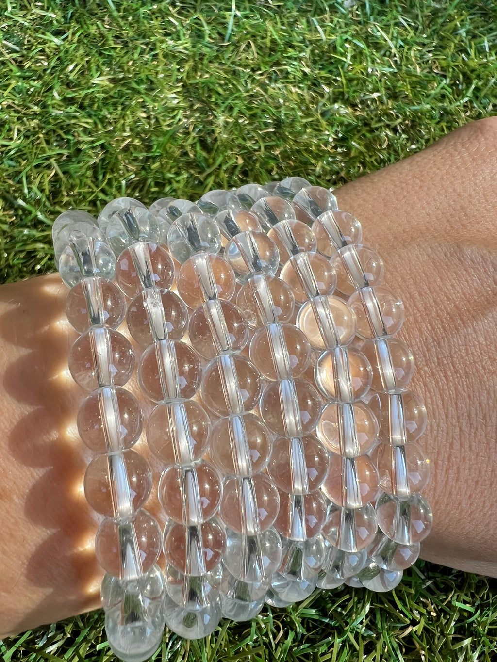 Natural Clear Quartz Bracelet | 8mm - High Clarity | Clarity, Energy Amplification & Harmony by Hu