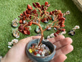 Strength & Grounding Red Jasper Bonsai Crystal Tree in Ceramic Vase