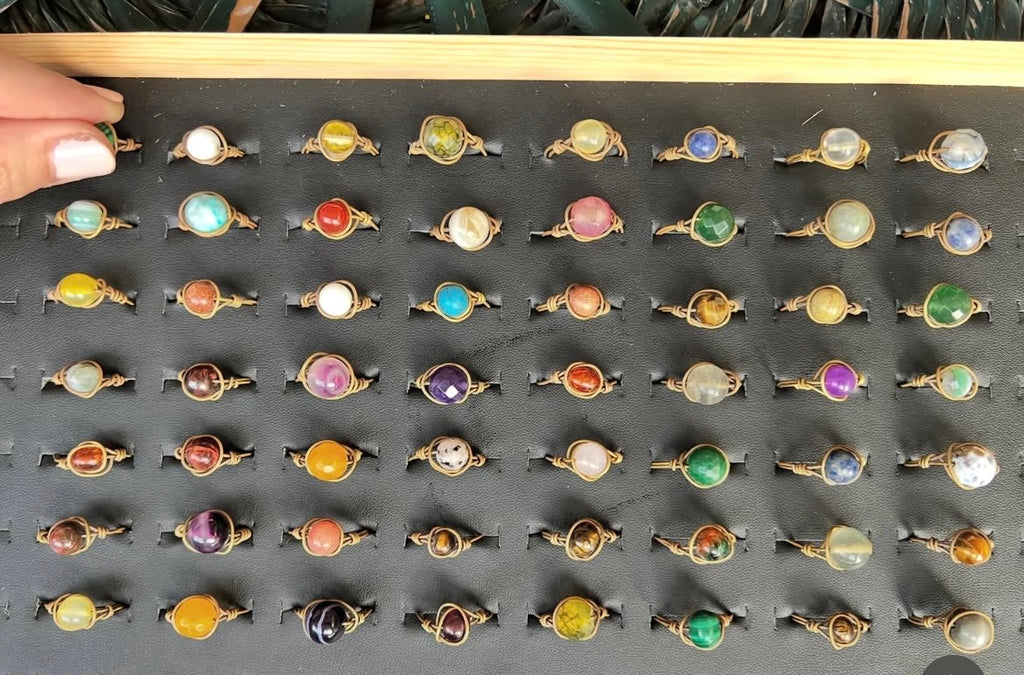 Natural Copper Crystal Rings Collection | Handmade Gemstone Rings