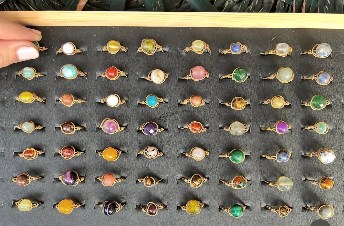 Natural Copper Crystal Rings Collection | Handmade Gemstone Rings